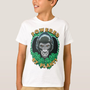 T-shirt Vegan Gorilla - Propulsé Par Citation Plante