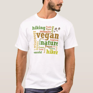 T-shirt Vegan Hiker Randonnée Mot Cloud
