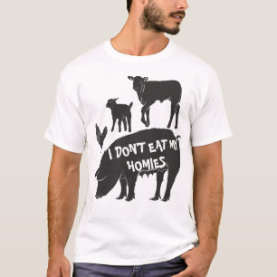 T-shirt Vegan Je ne mange pas mes Homies