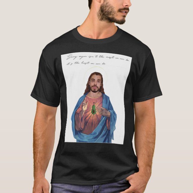 T-shirt Vegan Jesus (citation trempée) Premium Scoop T-S (Devant)