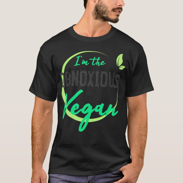 T-shirt Vegan L'Obnoxieux Drôle Plante Basé Diet Gag Gif (Devant)