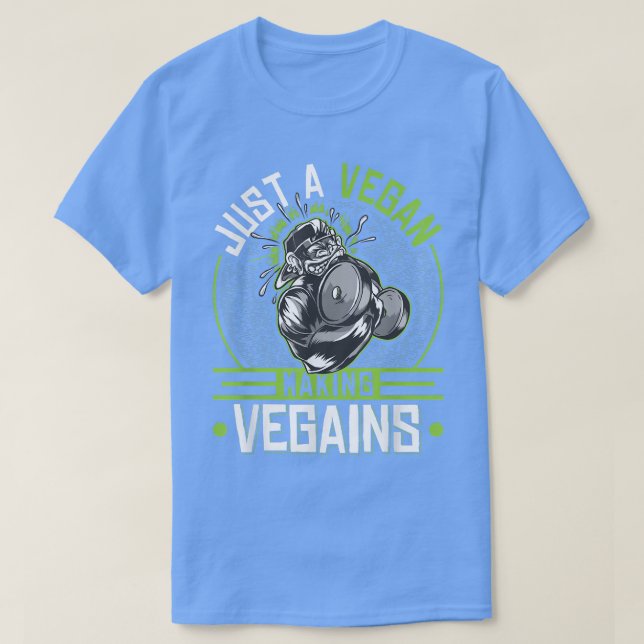 T-shirt Vegan Making Vegains, Vegetarian Fitness Bodybuild (Design devant)