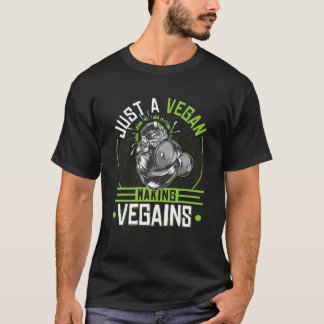 T-shirt Vegan Making Vegains, Vegetarian Fitness Bodybuild