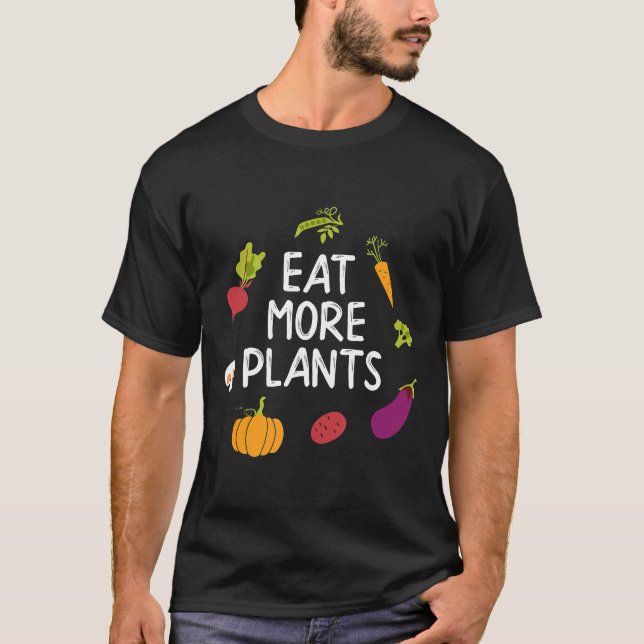 T-shirt Vegan Manger Plus Chemise Plante Chemises végétari (Devant)