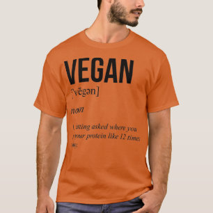 T-shirt Vegan Noun Protein Définition Cadeau Plante