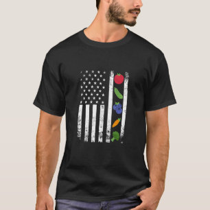 T-shirt Vegan Patriotique vintage Et Cruauté Libérer La Vi