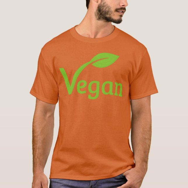 T-shirt Vegan Plant Organic Green Food family (Devant)
