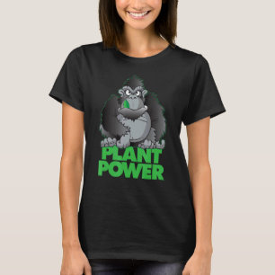 T-shirt Vegan Plant Power Gorilla Végétarien