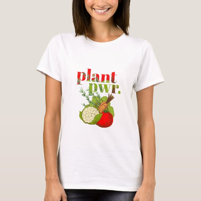 T-shirt Vegan Plante Power (Devant)