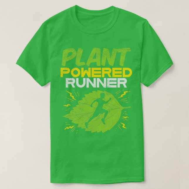 T-shirt Vegan Plante Powered Runner 1 (Design devant)