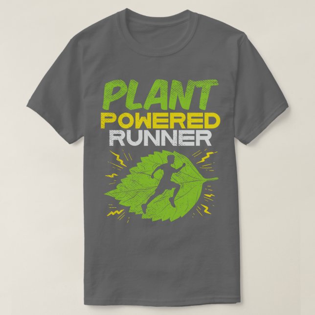 T-shirt Vegan Plante Powered Runner 1 (Design devant)