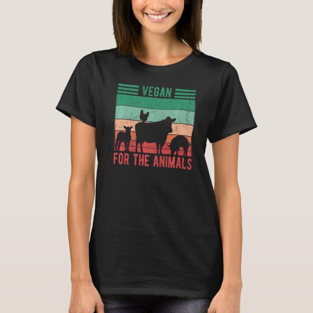 T-shirt Vegan Pour Les Animaux (Devant)