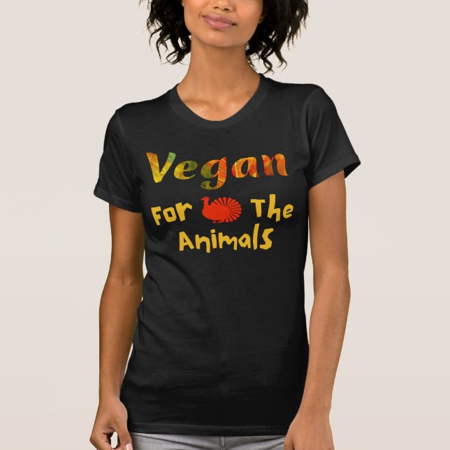 T-shirt Vegan pour les animaux t-shirt, tee-shirt des droi (Devant)