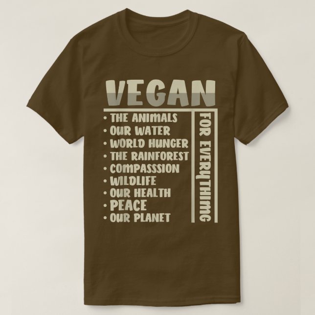 T-shirt Vegan pour tout (Design devant)