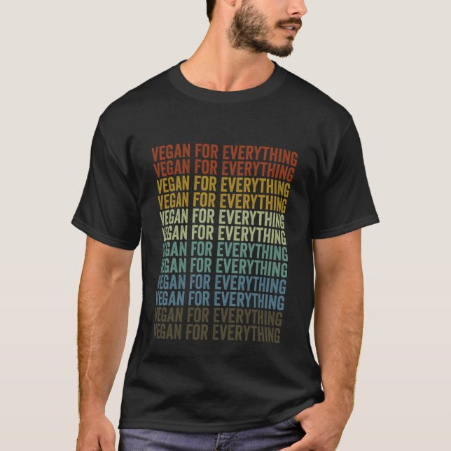 T-shirt Vegan Pour Tout Végétal Végétalien  À Base De Plan (Devant)