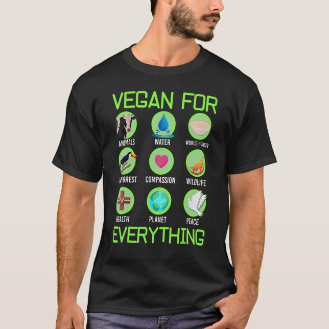 T-shirt Vegan Pour Tout Végétalien Fier 4 (Devant)