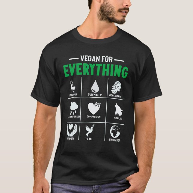 T-shirt Végan Pour Tout - Végétalien Végétarien (Devant)