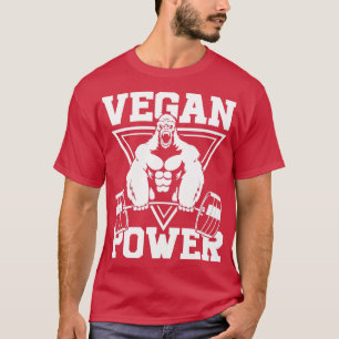 T-shirt Vegan Power Exercice Muscle Gorilla Bodybuilding 2