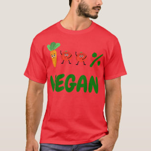 T-shirt Vegan Power Plante végétarien Carotte Tomate 100 V