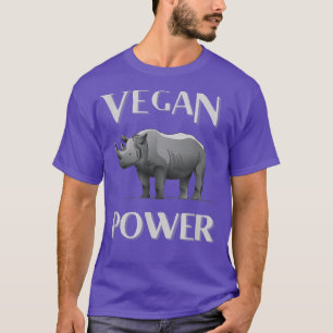 T-shirt Vegan Power Rhino Gym entraînement Tee Pour Vegans