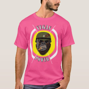 T-shirt Vegan Power Workout Muscle Gorilla Bodybuilding