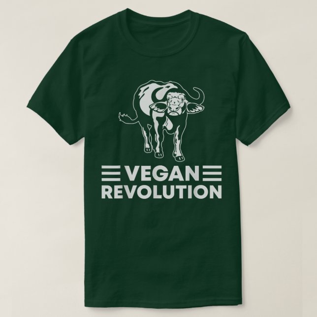 T-shirt Vegan Revolution Buffalo  (Design devant)