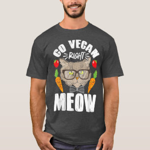 T-shirt Vegan Right Meow Animal Lover Vi
