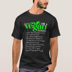 T-shirt Végan sarcastique amusant - Bonjour je suis un Ve