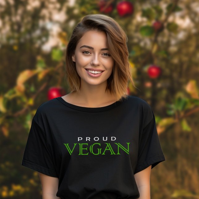 T-shirt Vegan simple et fier, Plante vert (Créateur téléchargé)