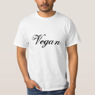 T-shirt Vegan Slogan. Noir et Blanc.Personnalisé