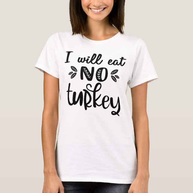 T-shirt Vegan thanksgiving (Devant)