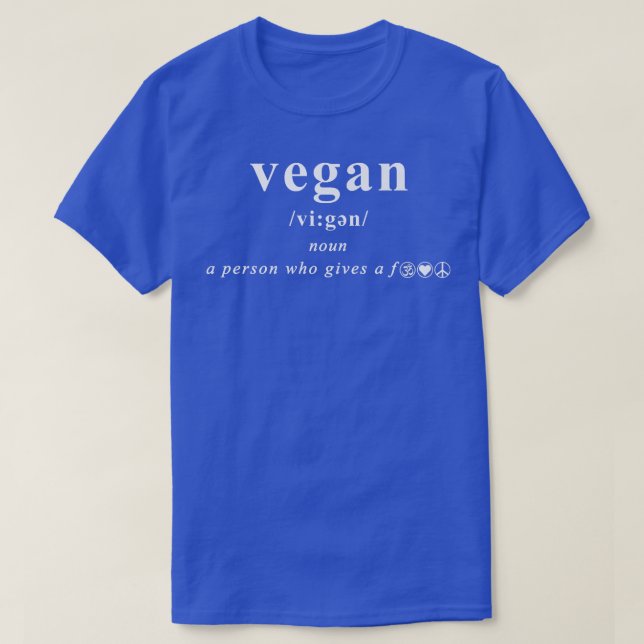 T-SHIRT VEGAN UNE PERSONNE QUI DONNE UN (Design devant)