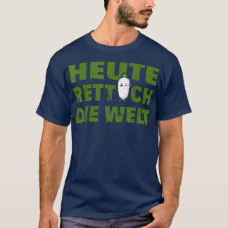 T-shirt Vegan Vegan aujourd'hui radis le monde végétariens