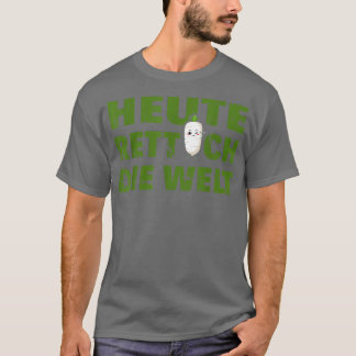 T-shirt Vegan Vegan aujourd'hui radis le monde végétariens