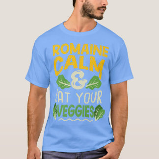 T-shirt Vegan Vegetarian Gardening Romaine Calm Pun 1717