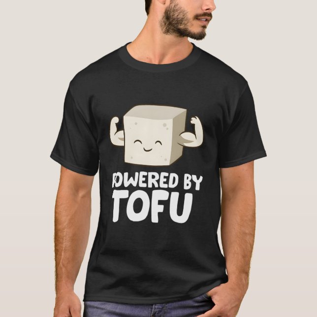 T-shirt Vegan Vegetarian Love Tofu Powered Par Tofu (Devant)
