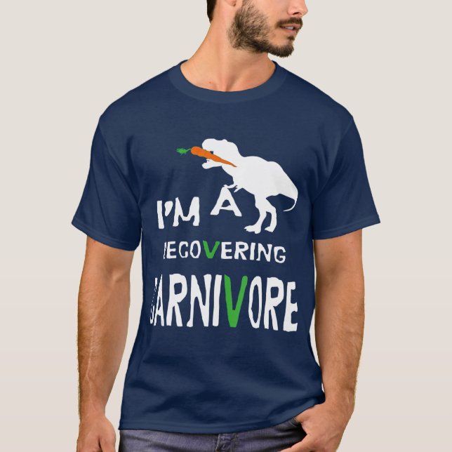 T-shirt Vegan végétarien Récupération Carnivore drôle (Devant)