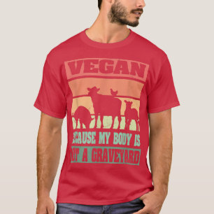T-shirt Vegan vintage Mon corps n'est pas un cimetière Ret