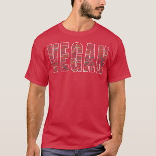 T-shirt Vegan Word Cloud Durabilité Plante Basé Positi