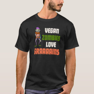 T-shirt Vegan Zombies Amour Grains Zombie Halloween Veget