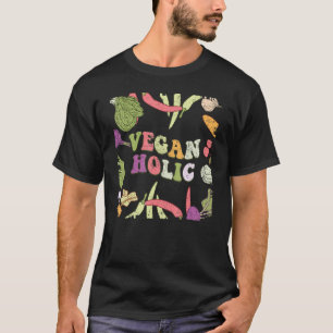 T-shirt Veganholic Monde Végétarien Légume Végétan