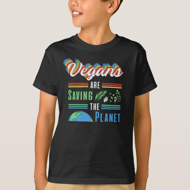 T-shirt Veganism Veggie Vegetables Vegas Animaux végétaux  (Devant)