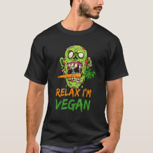 T-shirt Véganisme Halloween Détendez-vous Je suis végane V