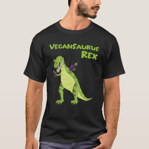 T-shirt Vegansaurus Vegan Rex Pour Hommes Végétaliens Femm