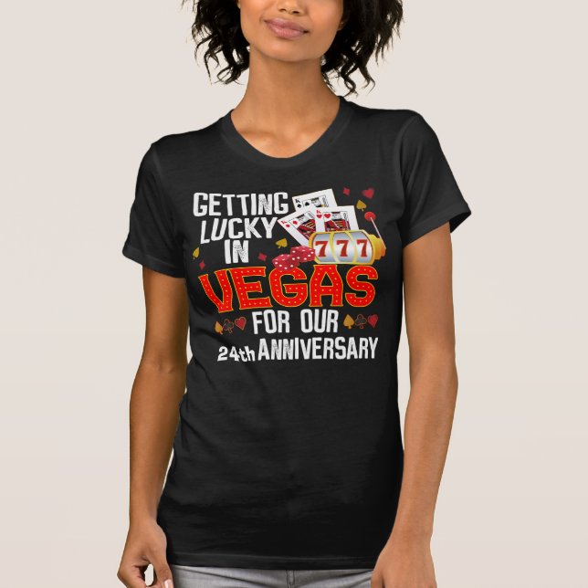 T-shirt Vegas Anniversaire Personnaliser Couple Trip Corre (Devant)