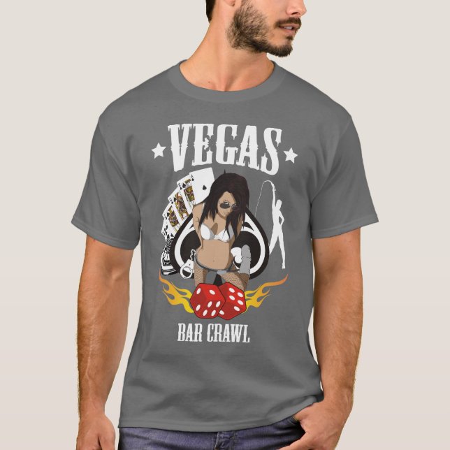 T-shirt Vegas Bar Crawl (Devant)