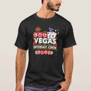 T-shirt Vegas Birthday Crew Black Women s Small Short Slee