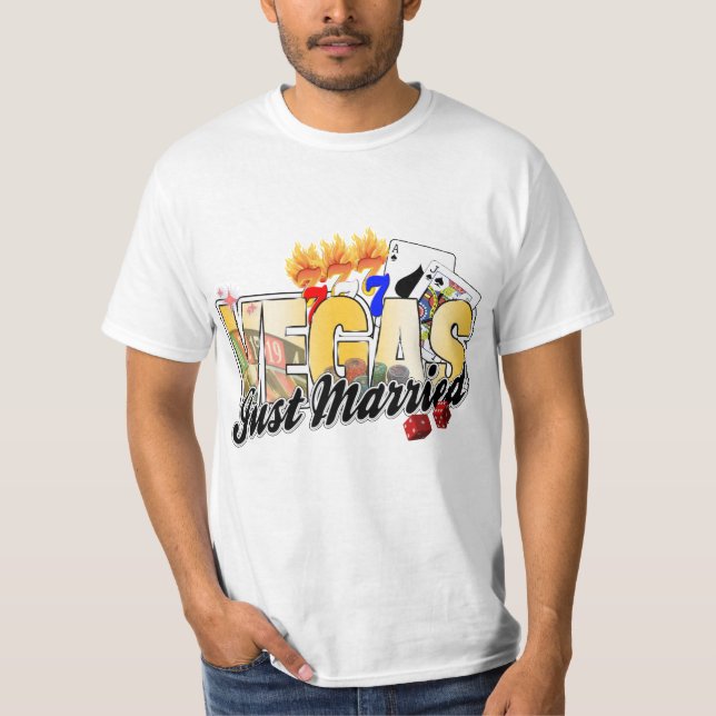 T-shirt Vegas Mariage vient de se marier (Devant)