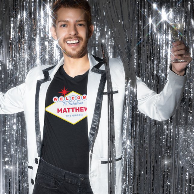 T-shirt Végas Signé Célébrant Nom et occasion (Créateur téléchargé)