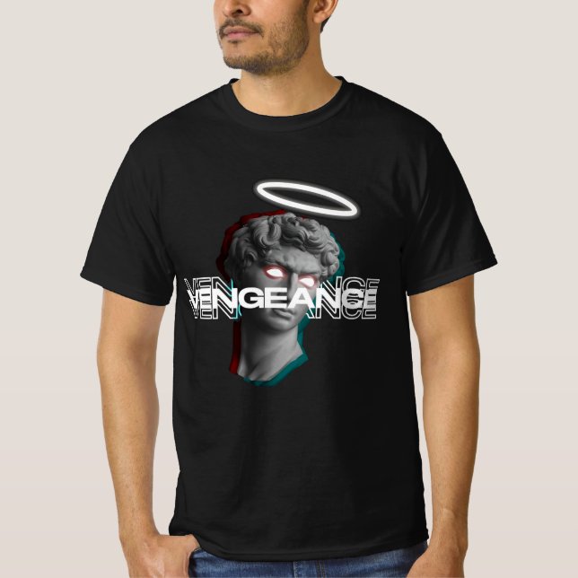 T-shirt VÉGÉANCE Ange statue strewear (Devant)